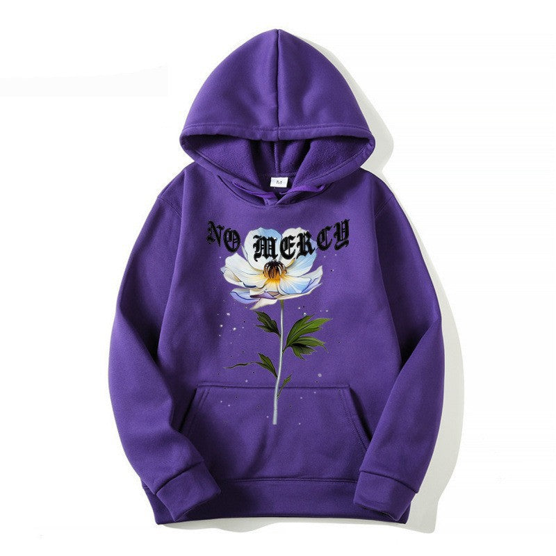 Hooded Sweatshirt Fleece Lined Warm Casual Simple Versatile Stylish Jacket
