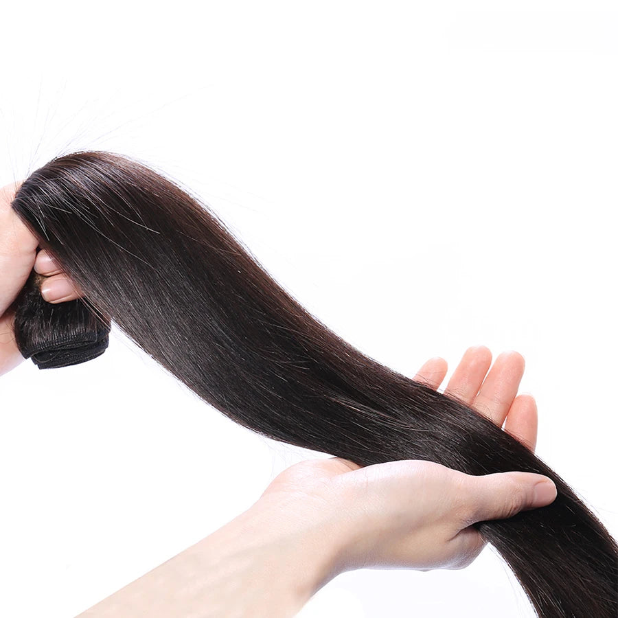 Missanna 12-40 Inch Bundles Straight Human Hair Brazilian Hair Bundles Weaves Straight Soft Human Hair Bundles Hair Extensions