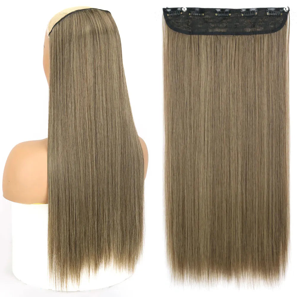 MERISIHAIR Synthetic 5 Clip In Hair Extensions Long Straight Hairstyle Hairpiece Black Brown Blonde 80CM Fake Hair