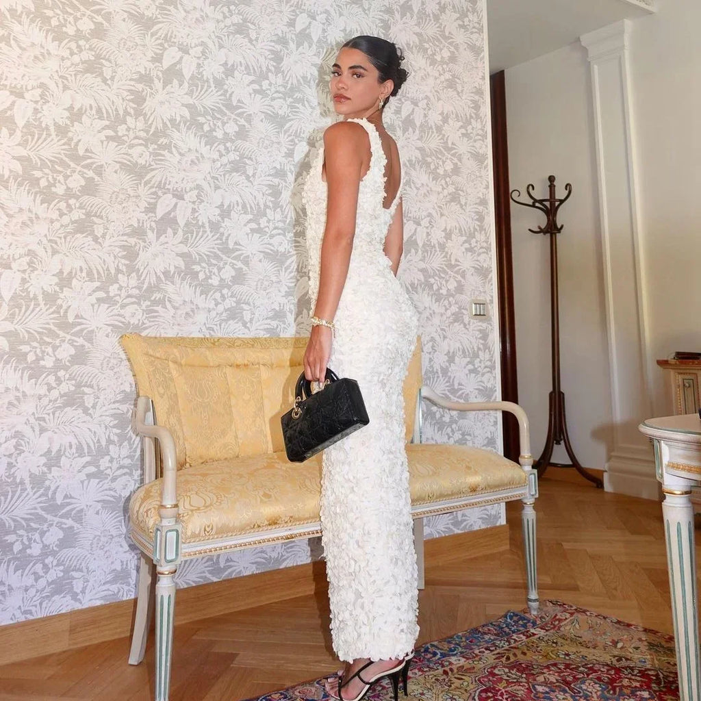 Suninheart Summer Formal Occasion Dress 2025 Elegant 3D flower Maxi Evening Dresses Sexy Wedding Guest Party Dresses Women
